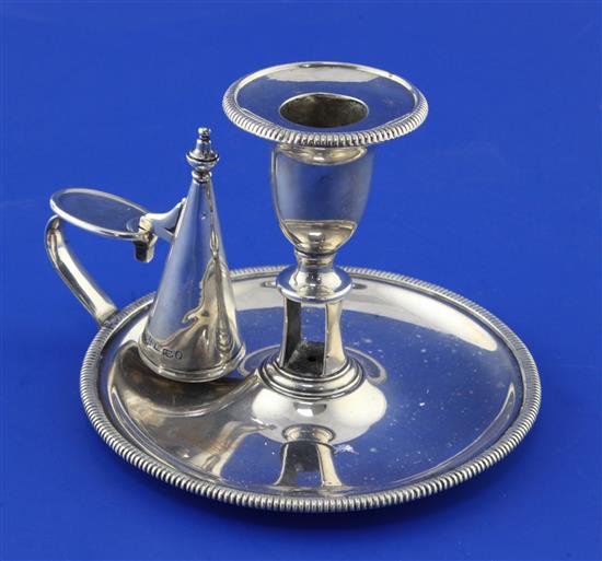 A George III silver chamberstick by George Eadon & Co, 10 oz.